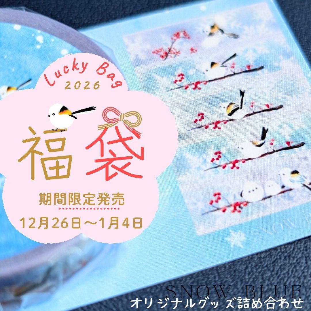 福袋2026　雪の結晶＆シマエナガちゃんグッズ　SNOW BLUE1枚目の画像